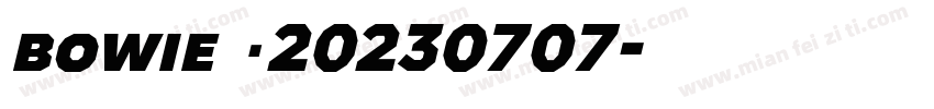 bowie ·20230707字体转换